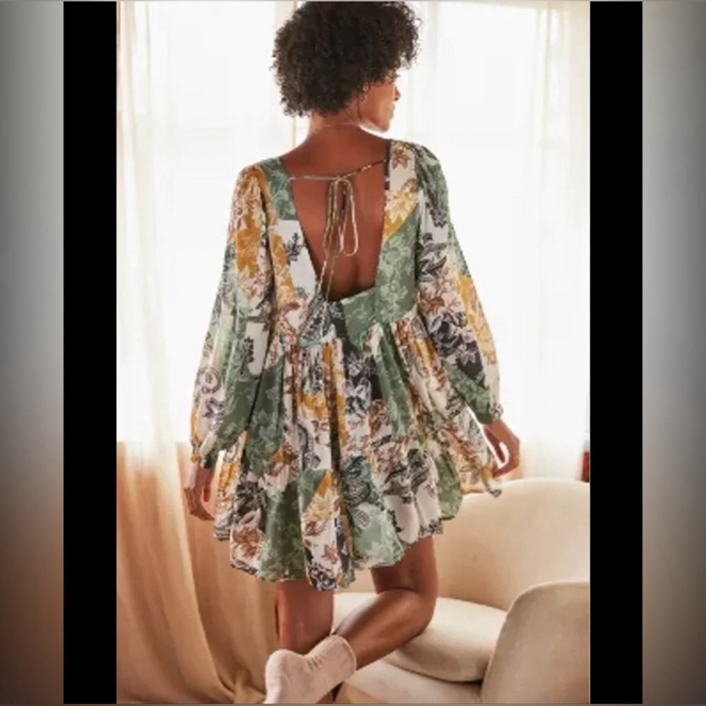 Anthropologie Tiered Mini Dress - Picture 2 of 3